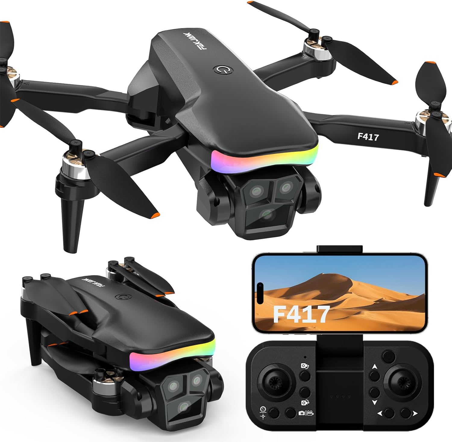 718qPamcdeL._AC_SL1500_.jpg Drone Klack DronX226 – 10 min (Negro) - Imagen 1