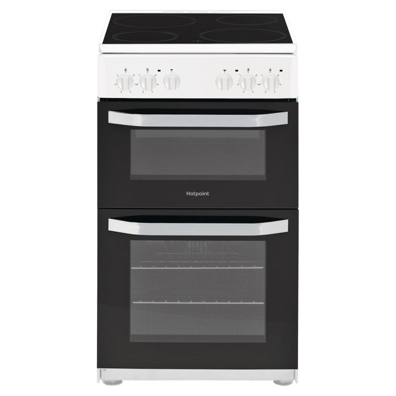 hot-hd5v92kcwukamgUSQh1A7xFNh_800x800 Hotpoint HD5V92KCWUK Cocina eléctrica doble 50 cm – Blanca - Imagen 1