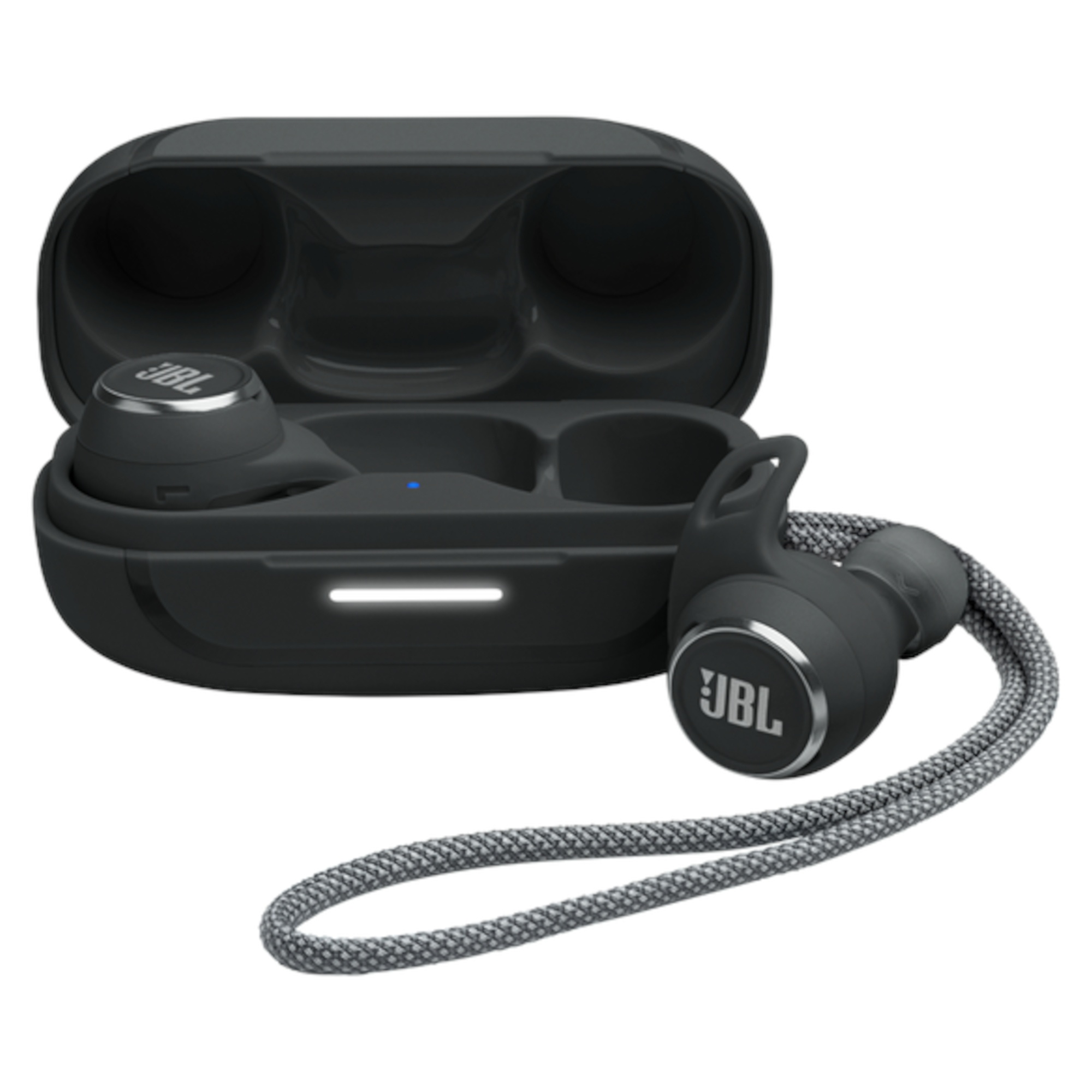 jbl-reflectaeroblk JBL Reflect Aero Auriculares deportivos inalámbricos con cancelación adaptativa – Negro/Blanco - Imagen 1